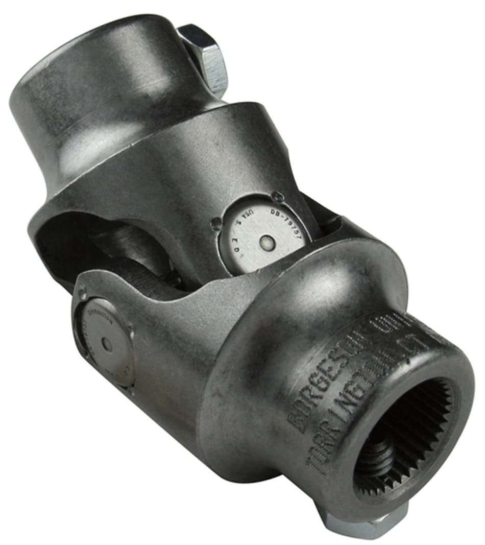Borgeson Borgeson - Steering U-Joint - P/N: 014931 - Steel single steering universal joint. Fits 3/4 in. Double-D X 3/4 in.-30 Spline.