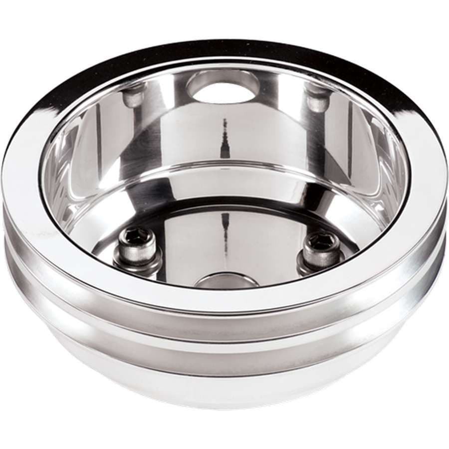 Billet Specialties SBC 2 GRV Crank Pulley LWP Polished