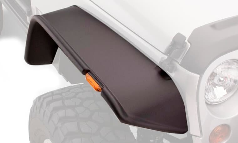 Bushwacker 0718 WRANGLER FITS 2DOOR SPORT UTILITY MODELS ONLY FF FLAT STYLE 4PC