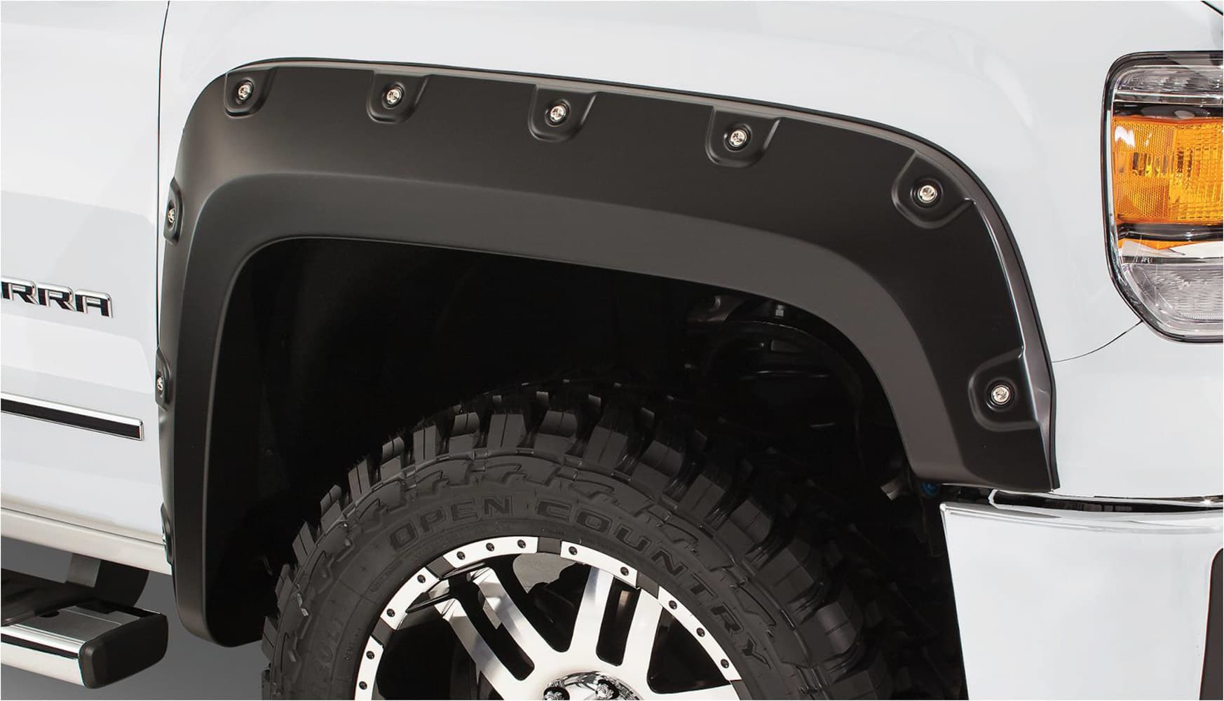 Bushwacker GMC Boss Pocket Style Fender Flare Set of 4, Dura-Flex(R) 2000 ABS Smooth