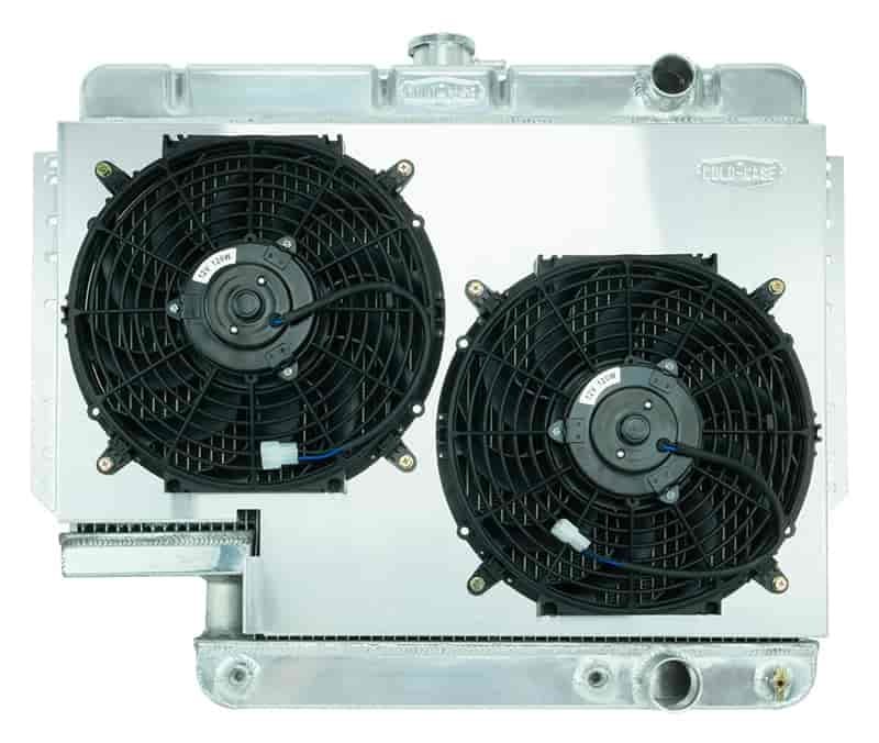 COLD-CASE Radiators Impala Radiator 61-65 Impala 500 Box Aluminum Performance Radiator and Dual 12 Inch Fans Kit Cold Case Radiators
