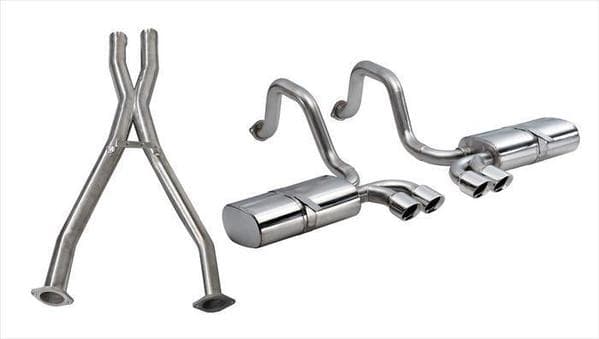 Corsa Performance 2.5in. Cat-Back Dual Rear Exit with Twin 3.5in. Polished Pro-Series Tips