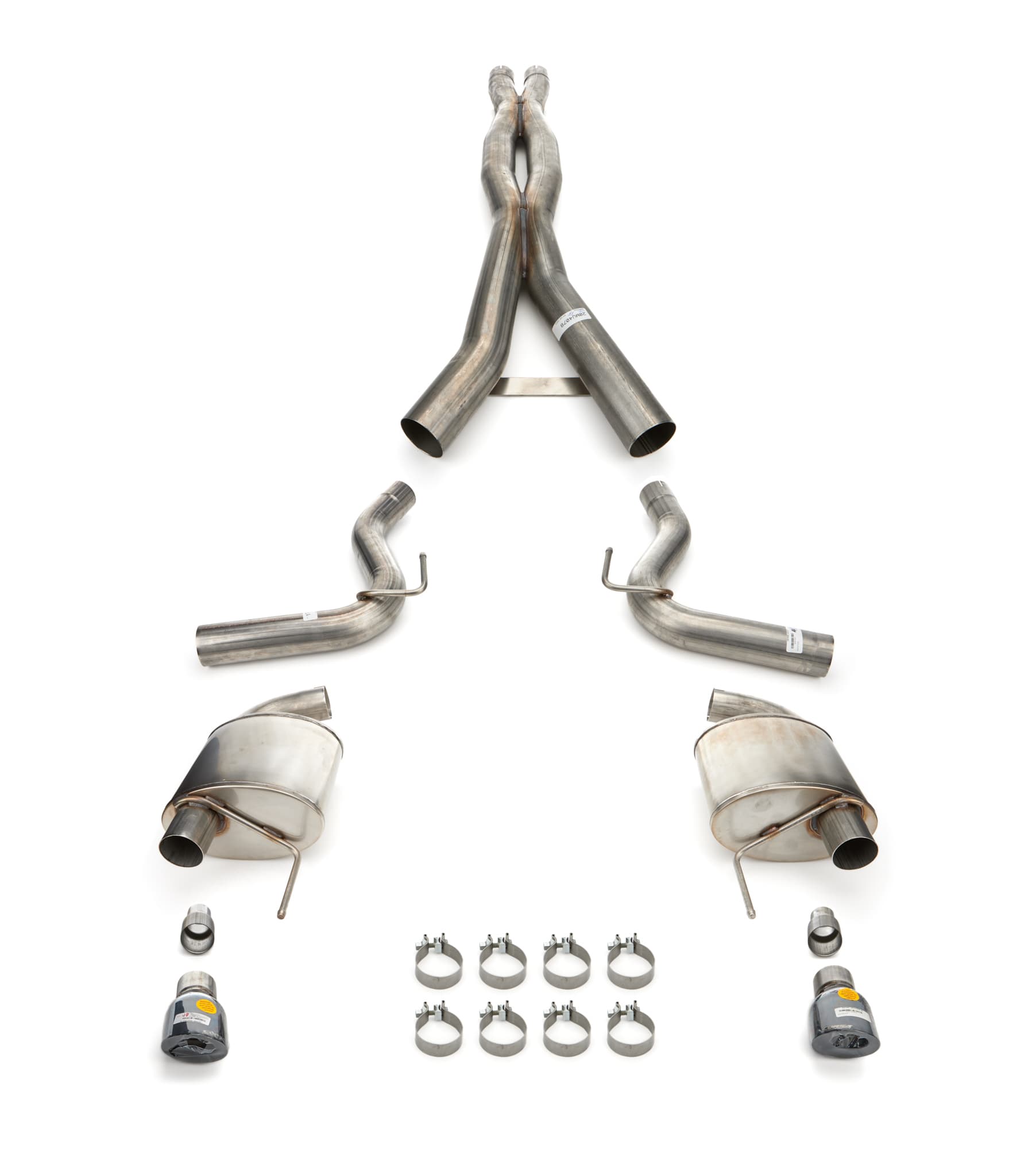 Corsa Performance 3.0in. Dual Rear Exit Cat-Back Exhaust System with 4.5in. Black PVD Pro Series Tips