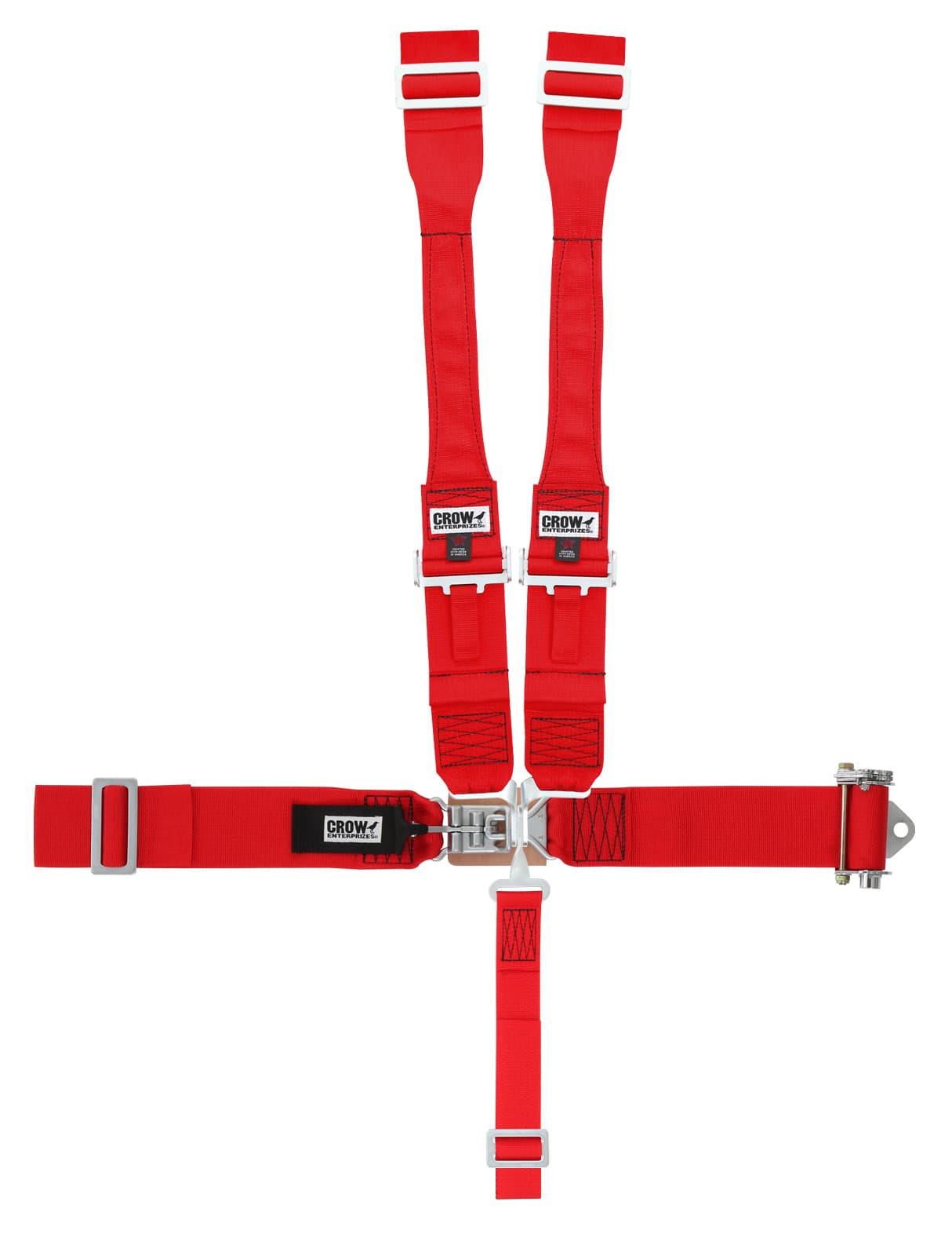 crow safety Harness 3in RH Ratchet Sprint Car Red
