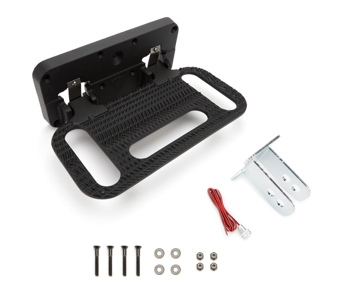 Carr HD MEGA HITCH STEP 2 AND 2 1/2 IN RECEIVERSWITH LED LIGHT BLACK POWDER COAT SOL