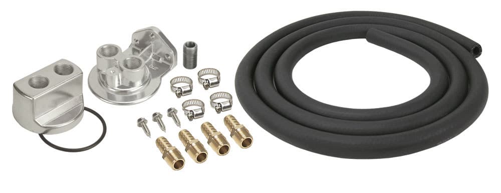 Derale Derale 15717 Engine Oil Filter Relocation Kit, 1/2 NPT Ports w/ 18x1.5mm Engine Thread Size
