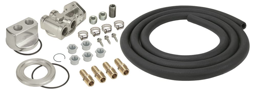 Derale Derale 15780 Single Mount Univ Oil Fltr Reloc Kit, 1/2 NPT Side Ports, 3/4-16 Filter Thread
