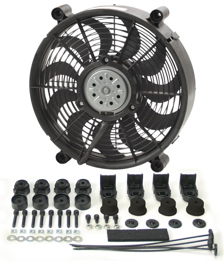 Derale 12 High Output Single RAD Pusher/Puller Fan with Premium Mount Kit
