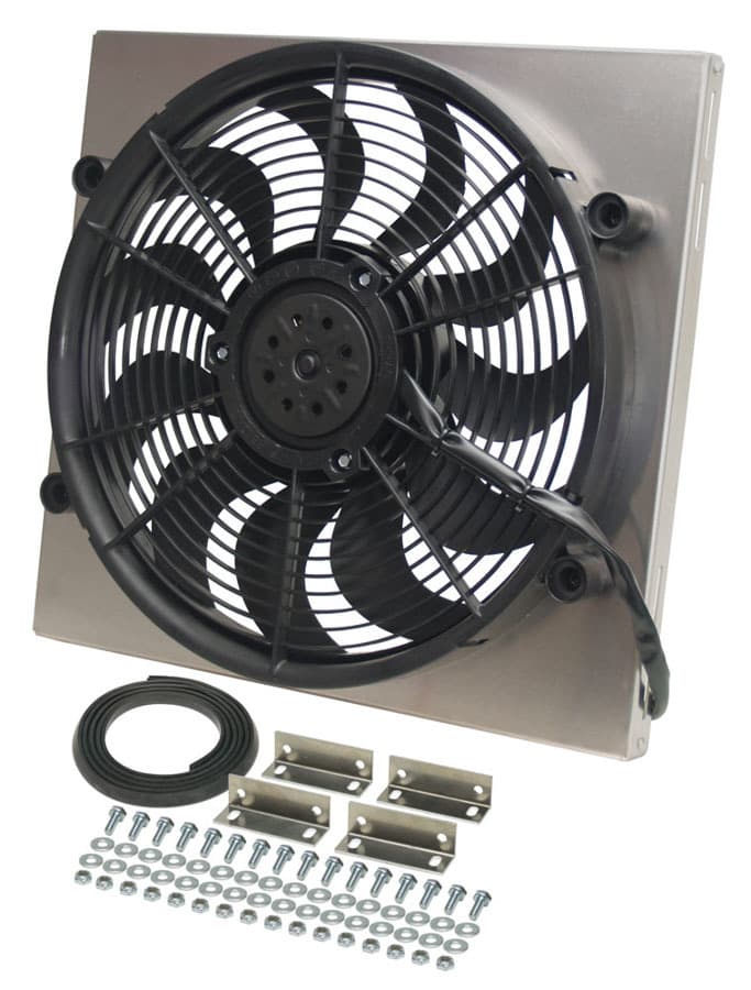 Derale Derale 16819 Powerpack - High Output Single 17 Electric RAD Fan/Aluminum Shroud Kit