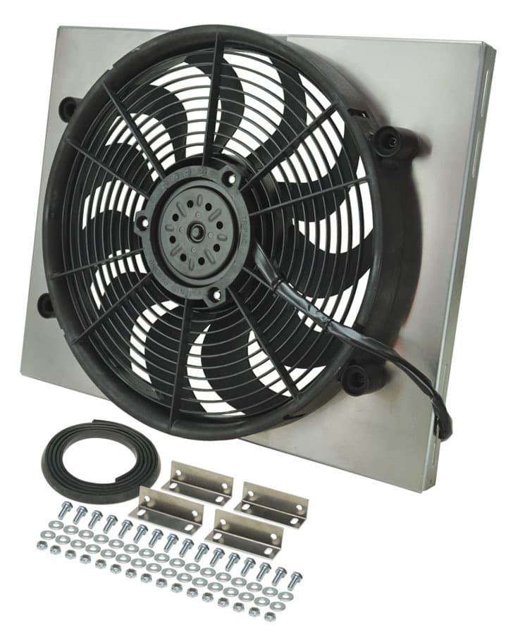 Derale Derale 16823 Powerpack - High Output Single 17 Electric RAD Fan/Aluminum Shroud Kit