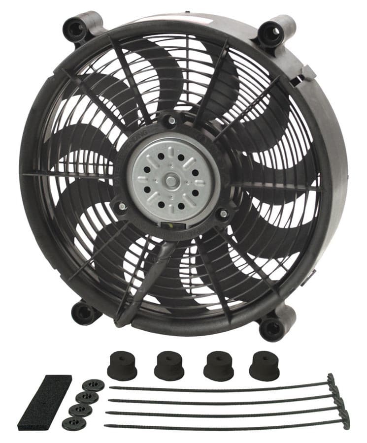 12 High Output Single RAD Pusher/Puller Fan with Standard Mount Kit