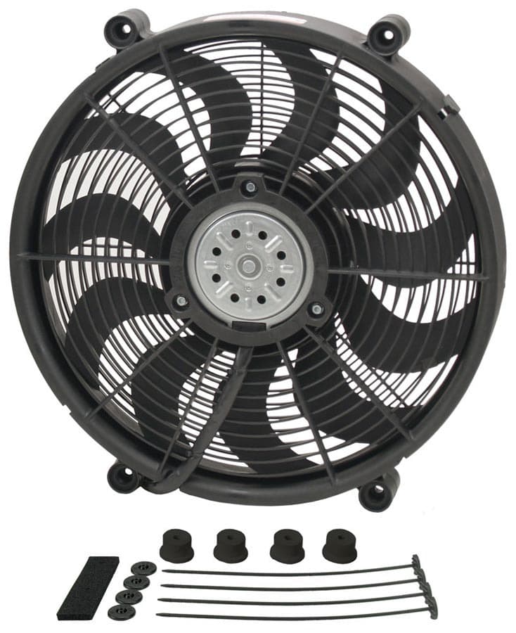 Derale 17 High Output Single RAD Pusher/Puller Fan with Standard Mount Kit
