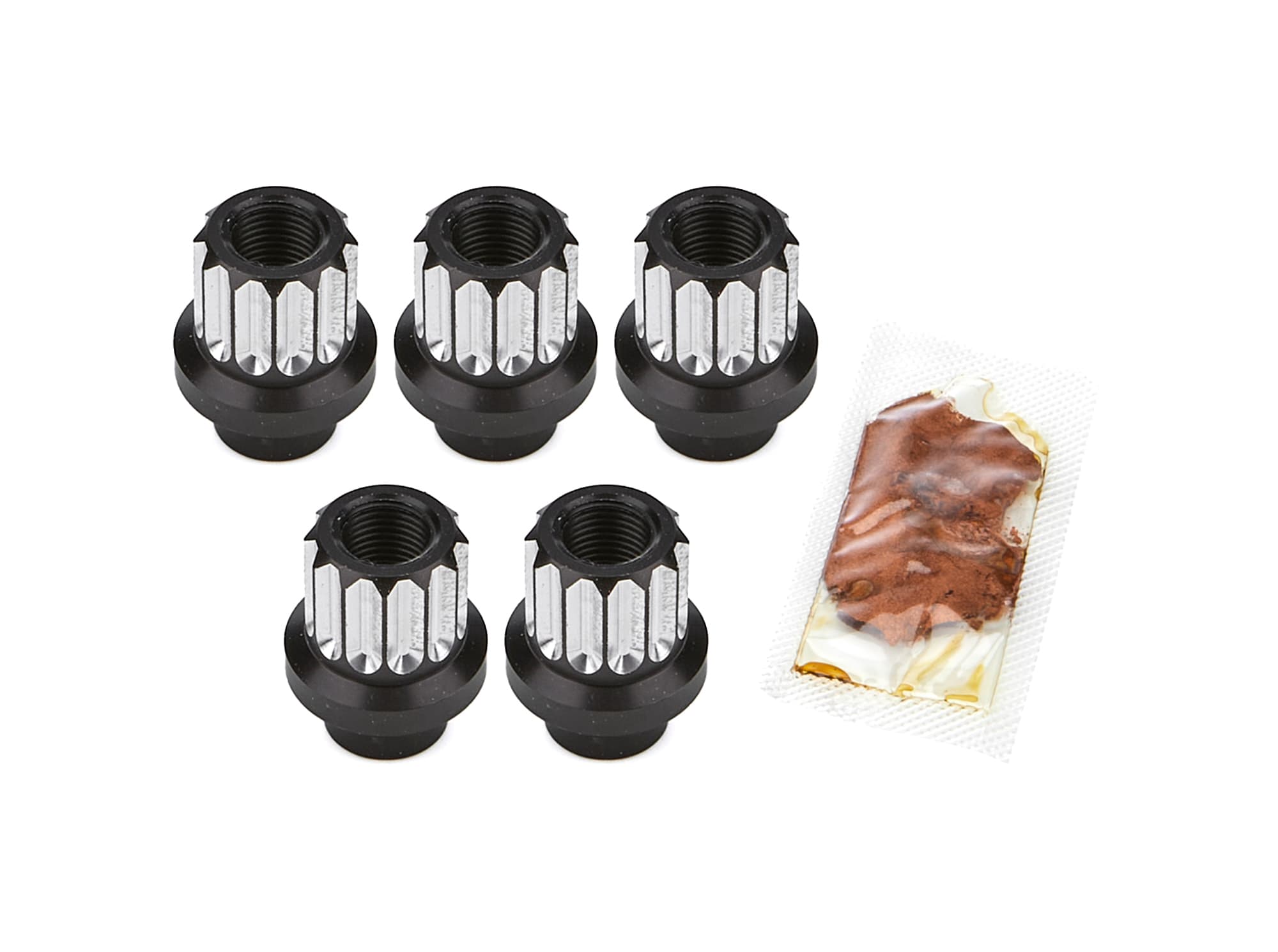 DRAG RACE SOLUTIONS Billet Aluminum 12pt Lug Nuts - 1/2 5pk