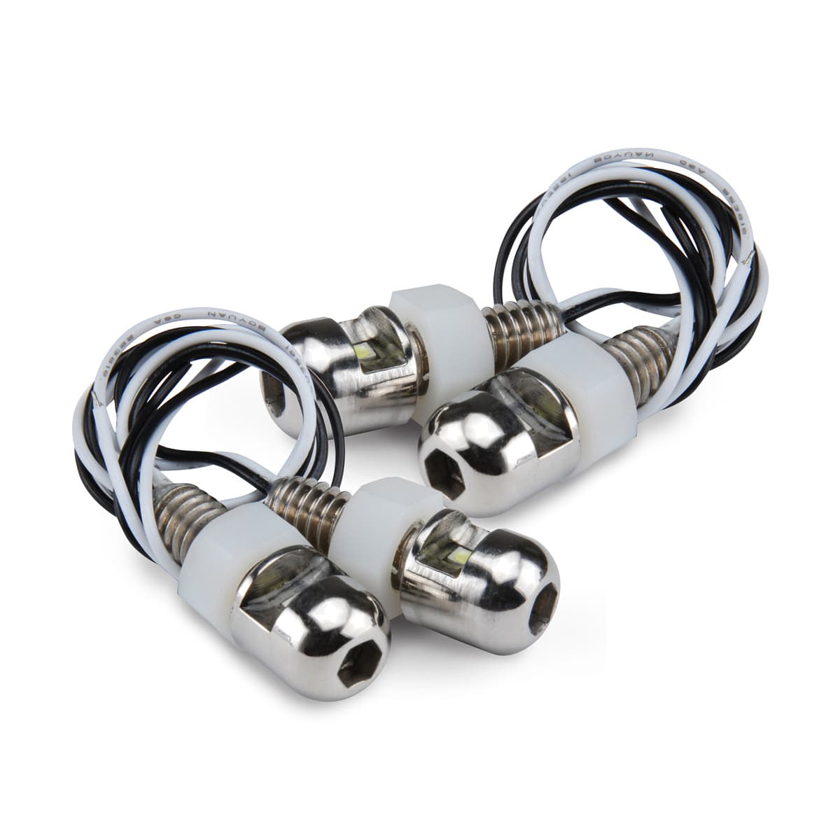 Design Engineering DEI 30309 Lite'N Boltz LED License Plate Lighting Kit Polished 4-Pack 030309