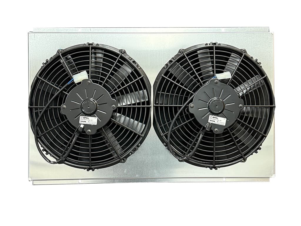Fluidyne Fan Shroud w/Dual 12in Fans 23-7/8in x 15.5in
