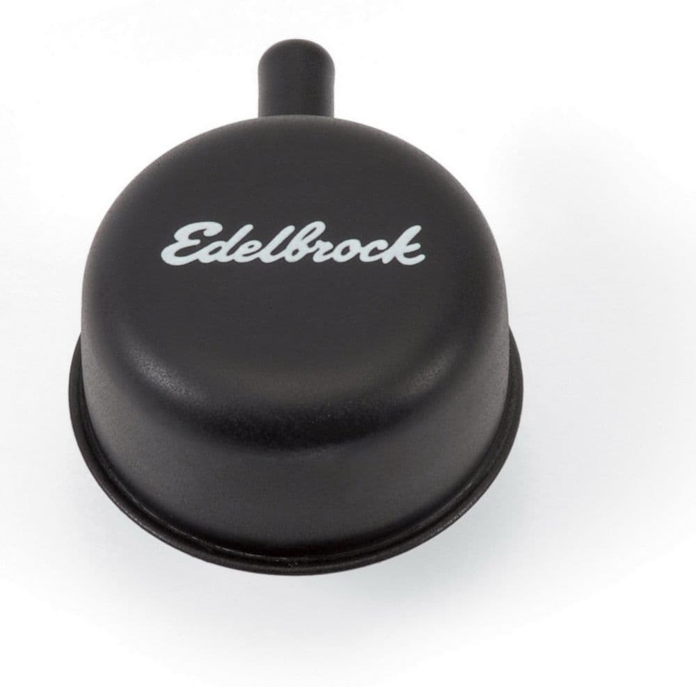 Edelbrock Edelbrock 4413 Signature Series Crankcase Breather Cap #4413 W/ 90 Degree Vent Nipple