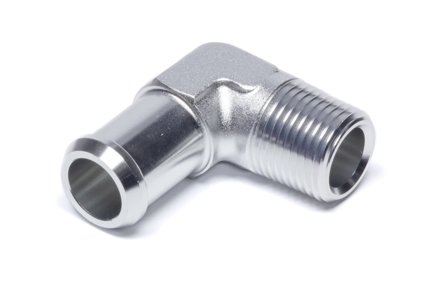 Edelbrock 8166 Heater Hose End Fitting - 90Ã‚° with 1/2 NPT and 3/4 Barb.