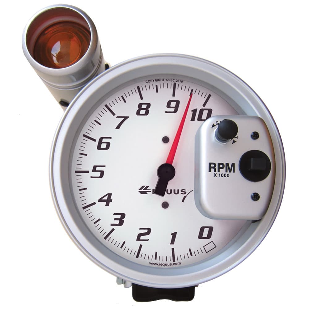 5in. Pedestal Tachometer; 0-10;000 Rpm; White; Equus