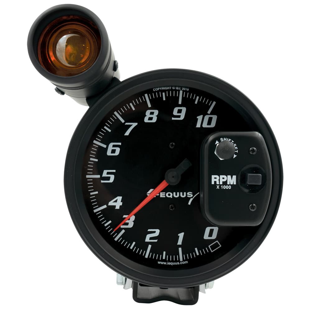 Equus 5 in Pedestal Tachometer, 0-10,000 Rpm, Black, Equus