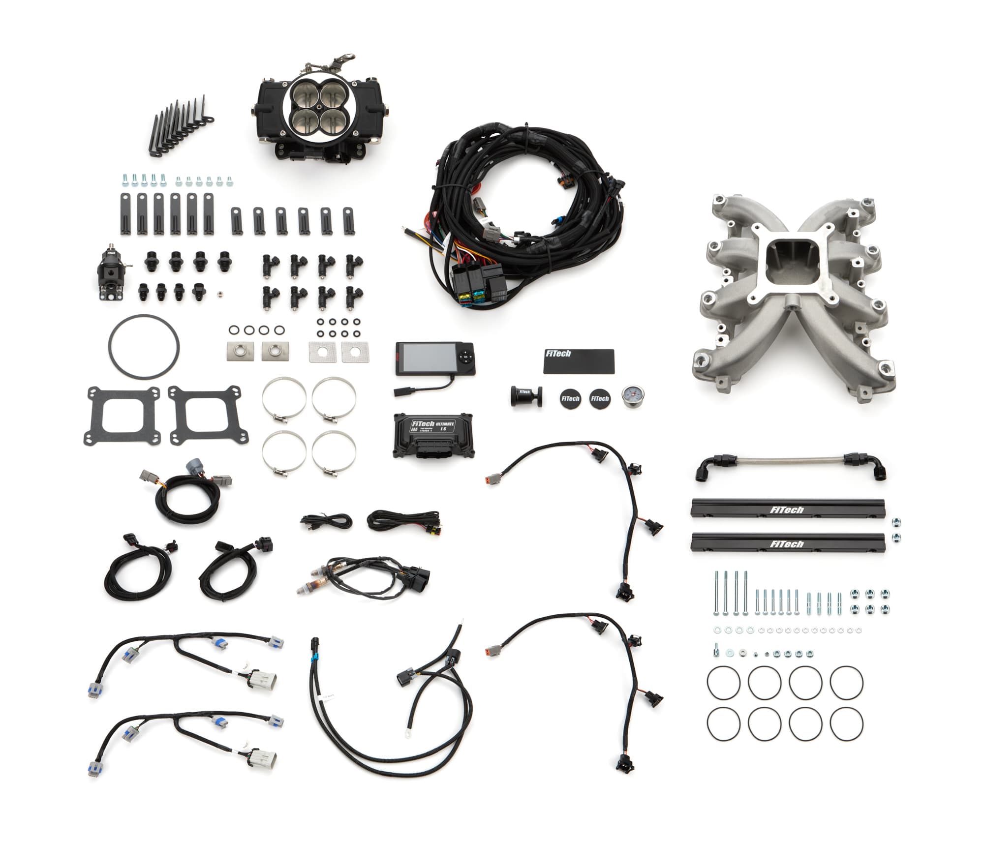 FiTech Fuel Injection Retro LS Port 750 HP EFI System w/LS1 Intake