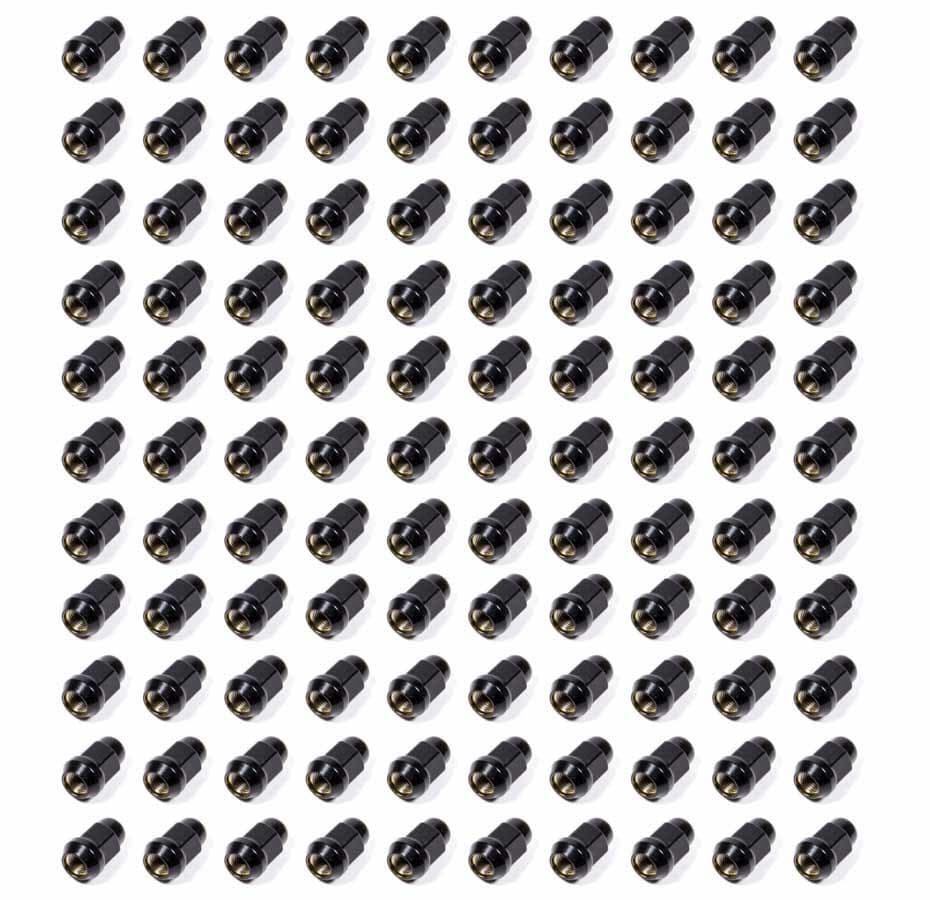Gorilla 100 Lugnuts 1/2 Acorn Bulge 3/4in Hex Black