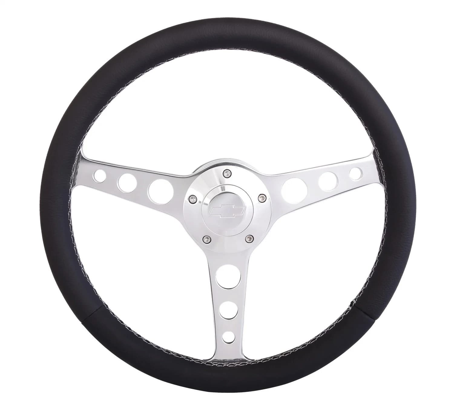 Grant Billet Classic Series Steering Wheel and Installation Kit; Chevrolet Logo; Includes Billet Steering Wheel/OEM Center Cap/Install Kit PN[5162-1] Black;