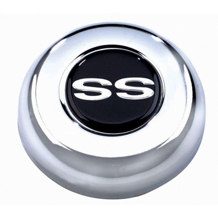 Grant GM Licensed Horn Button; Chrome; SS Super Sport®; Classic/Challenger Wheels;