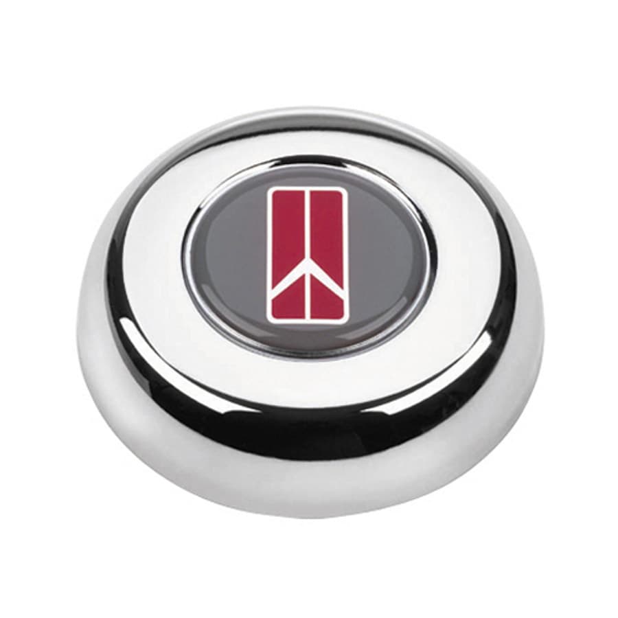 Grant GM Licensed Horn Button; Chrome; Oldsmobile®; Classic/Challenger Wheels;