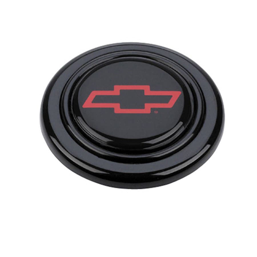 Grant GM Licensed Horn Button; Black Plastic; Chevrolet®; Red/Black; Signature Wheels;