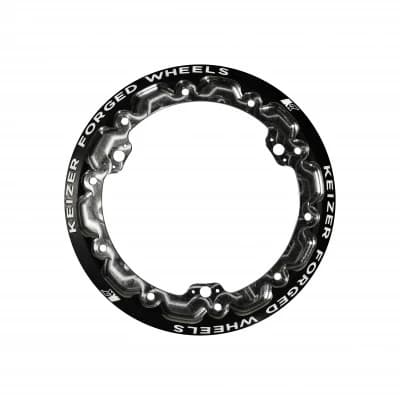 Keizer Aluminum Wheels Beadlock 10in Forged Black w/Mudcover Tabs