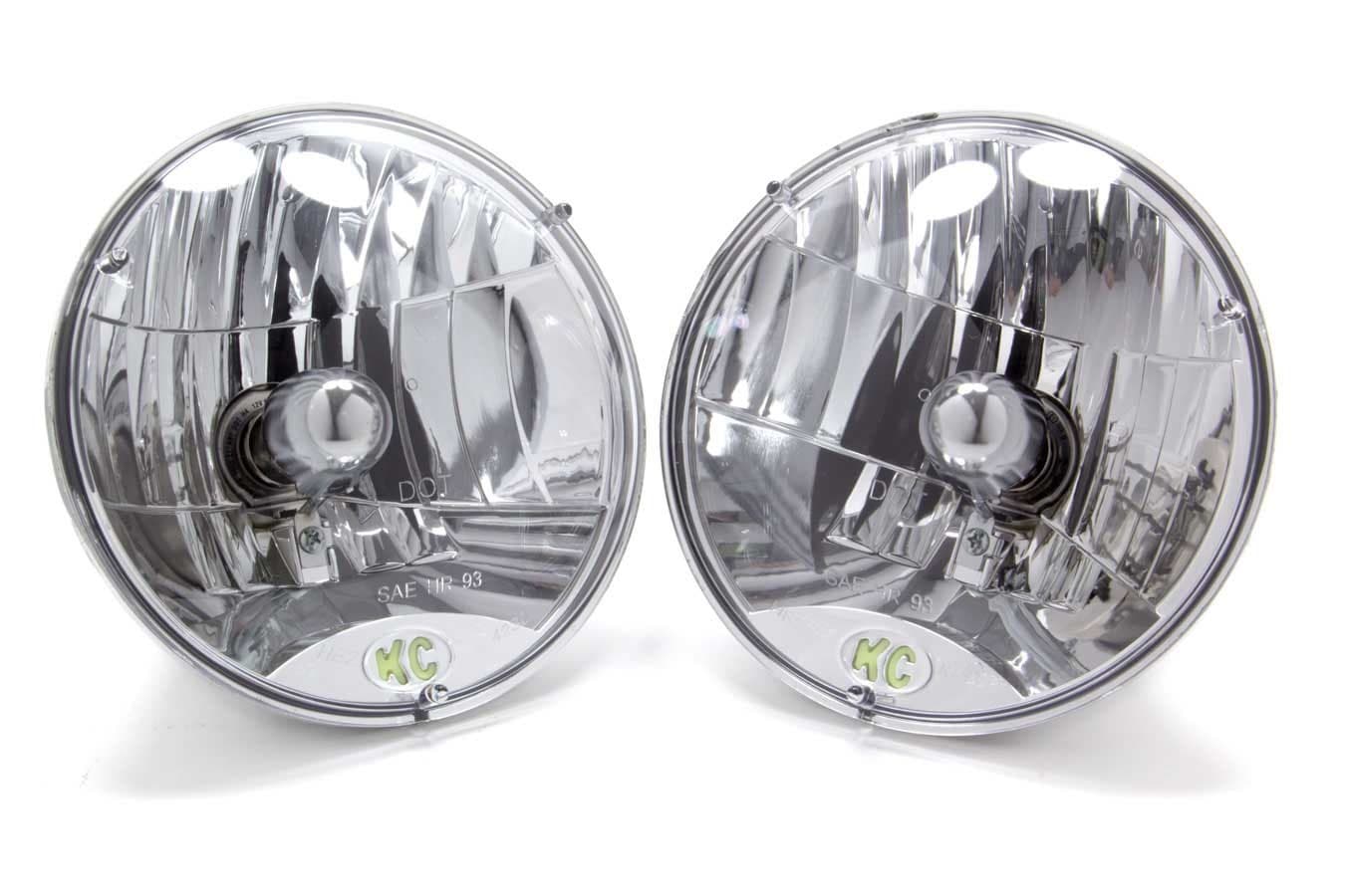 KC HiLiTES KC HiLiTES 42301 KC Headlight H4 Halogen 7in Dot 2-Light 1997-2006 Jeep Wrangler TJ