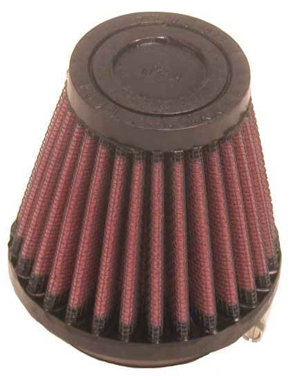 K&N UNIVERSAL RUBBER ROUND TAPERED AIR FILTER: 2IN FLG 31/8IN BASE 2IN TOP 3IN H