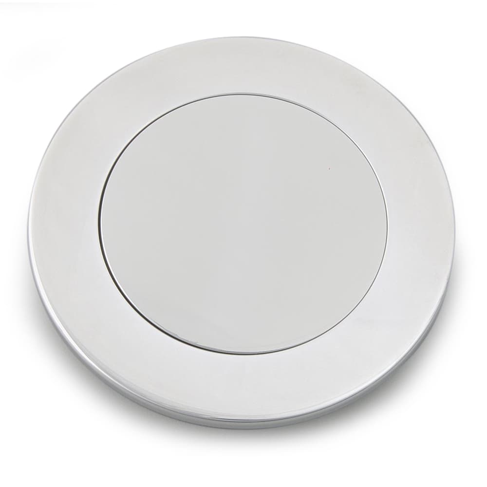 Lokar Horn Button; Fits w/MK4/9 Wheel Steering; Billet Aluminum; Single Contact; Full Cover Smooth; Polished;