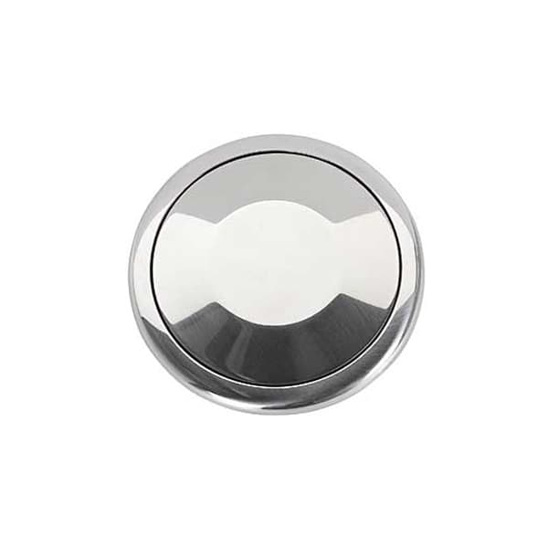 Lokar Horn Button; Fits w/MK4/9 Wheel Steering; Aluminum Covered; Single Contact; Smooth; Polished;