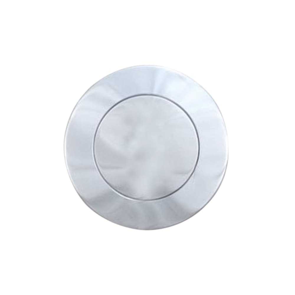 Lokar Horn Button; Fits w/Vette Wheel Steering; Billet Aluminum; Single Contact; Smooth; Polished;