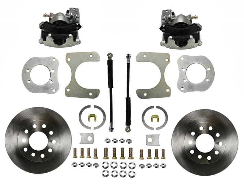 Leed Brakes RC3001 Rear Disc Brake Kit with Plain Rotors and Zinc Plated Calipers