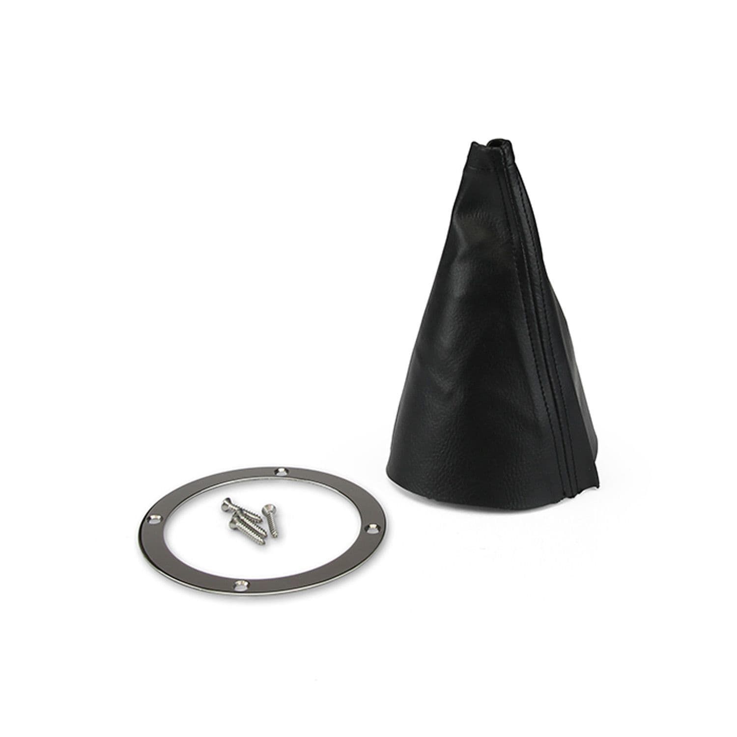 Lokar Hot Rod Shifter Boot Kit; Incl. Boot/Stainless Screws/Polished Stainless Boot Ring;