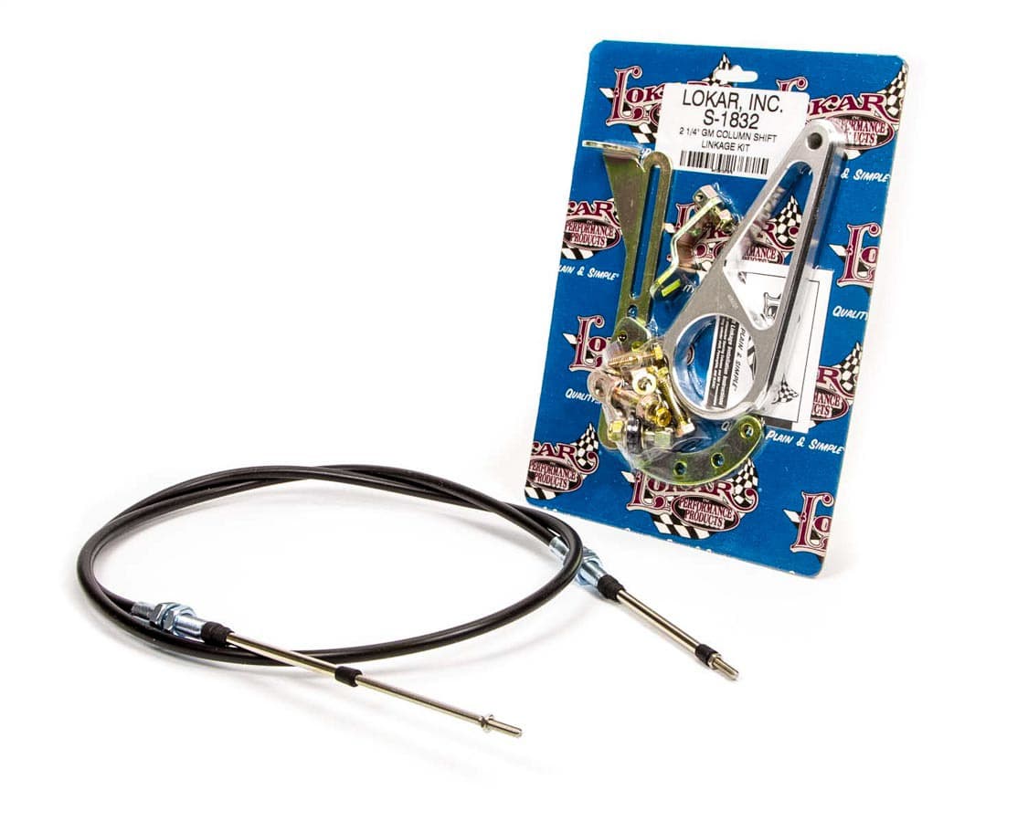 Lokar Column Cable Shift Linkage Kit; 2.25 in.; Fits GM TH350/TH400/700R4/TH200/2004R/4L60/4L80E Transmissions; Short Selector Shaft Only;