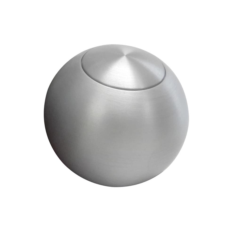 Lokar Auto Transmission Shifter Knob; For Lokar Shifters Only; 2 in.; Plain Push Button; Round; Brushed Finish;
