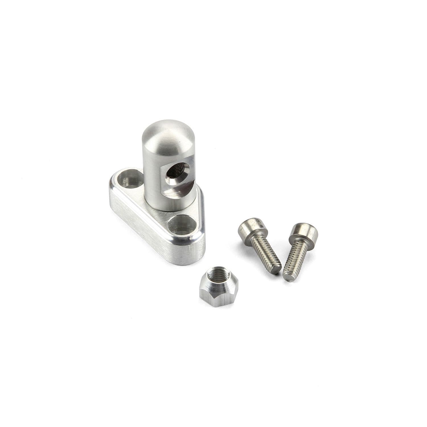 Lokar Throttle Cable Bracket; Single Stud; 3 in. Linkage Cam; Brushed Finish;