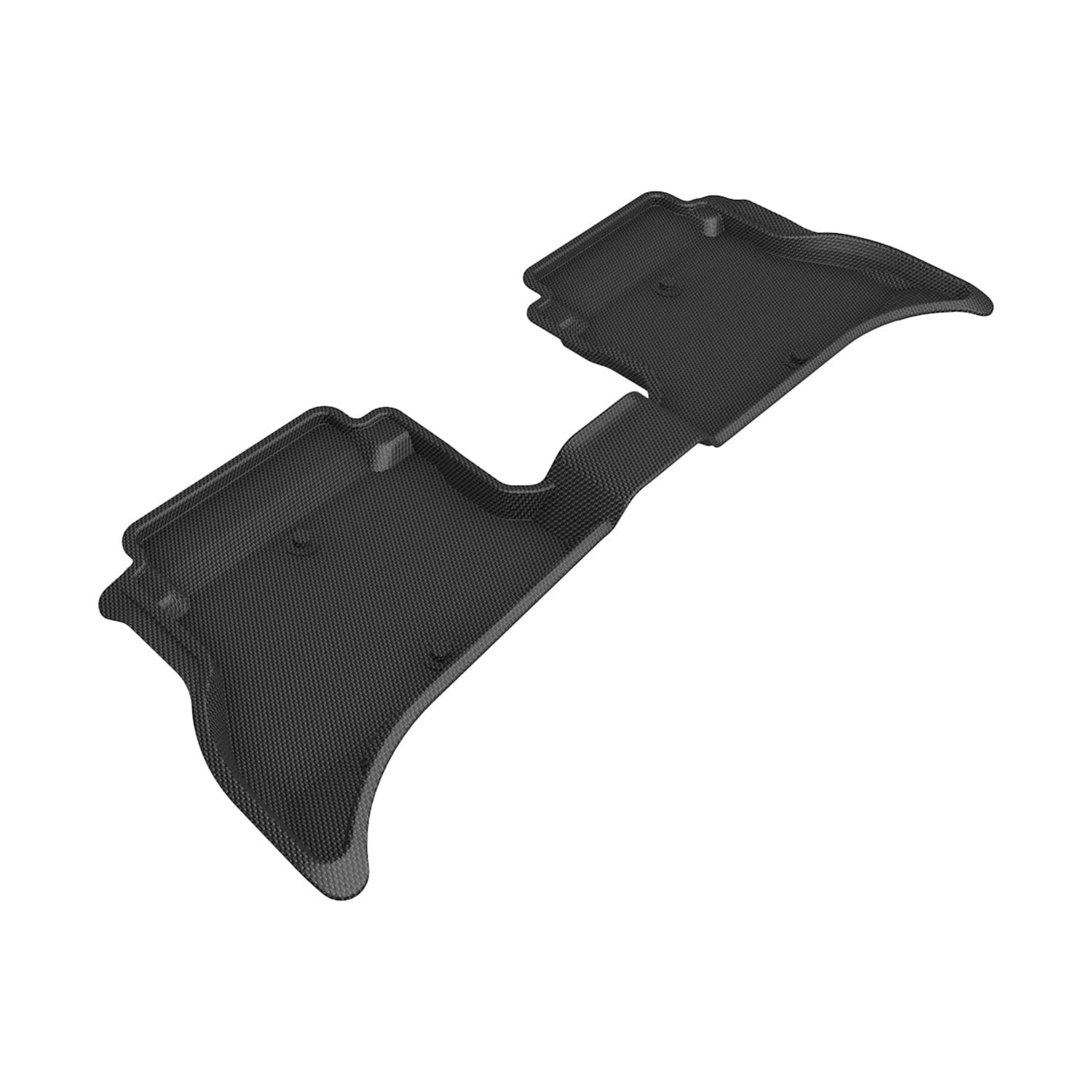 3D MAXpider 21C WRANGLER UNLIMITED SECOND ROW MAXPIDER CUSTOM FIT KAGU FLOOR MAT BLACK