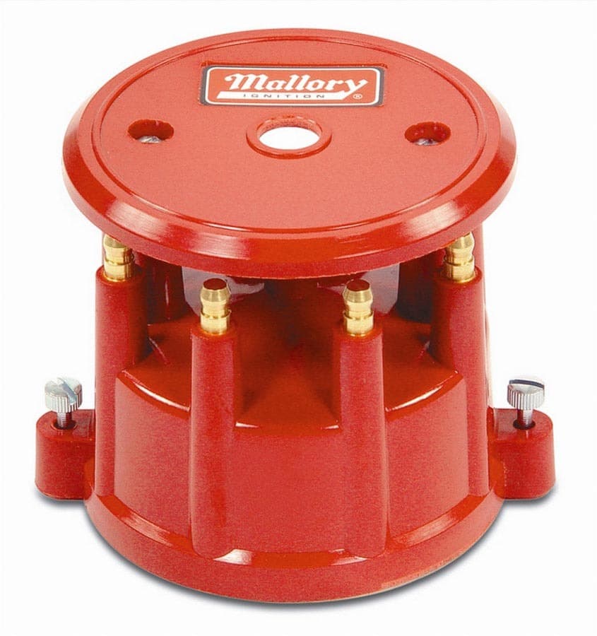 MSD MALLORY CAP DIST 8CYL SCREW DOWN RED