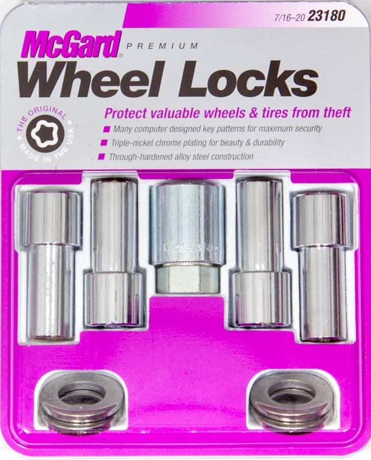 McGard WHEEL LOCK SET 7/1620 NUT XLONG 1.365 IN SHANK DUAL 3/4 & 13/16 HEX 2.165 IN