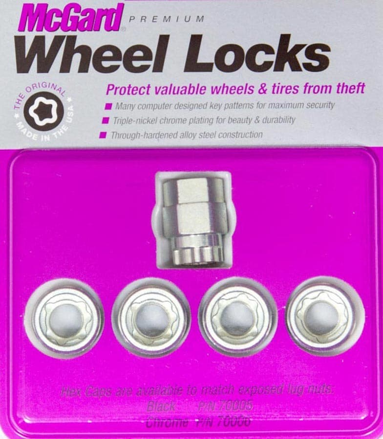 McGard WHEEL LOCK SET M12X1.5 NUT UHC (UNDER CAP) CONE SEAT DUAL 19MM & 21MM HEX .775