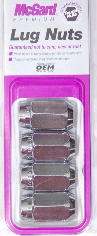 HEX LUG NUT M12X1.5 CONE SEAT 13/16 HEX 1.5 IN OAL CHROME (4 PK)