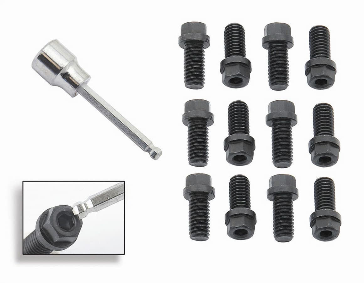 Mr Gasket 3/8-16 x 3/4 Header Bolt Set (12) Combo Hex & Soc