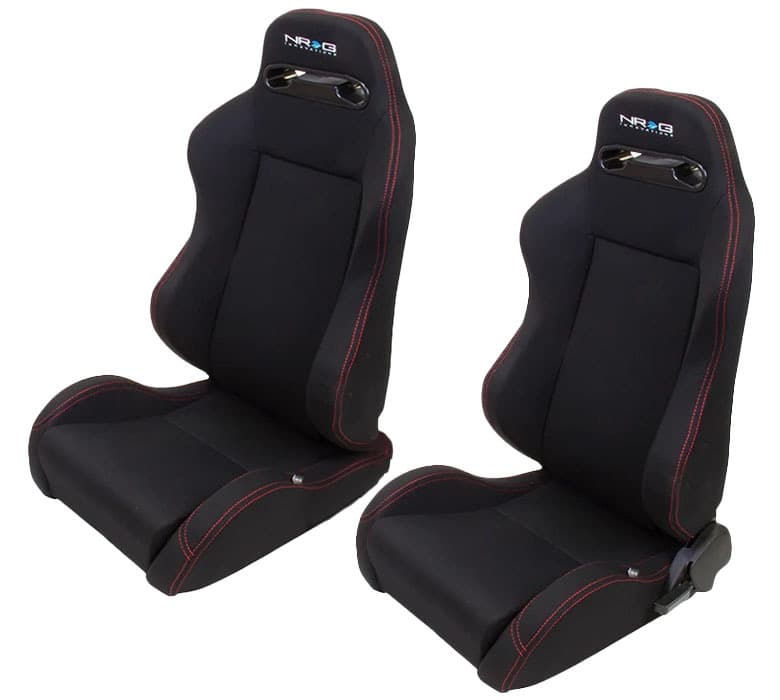 Seat Type-R Reclinable Black Cloth w/Red Stitch