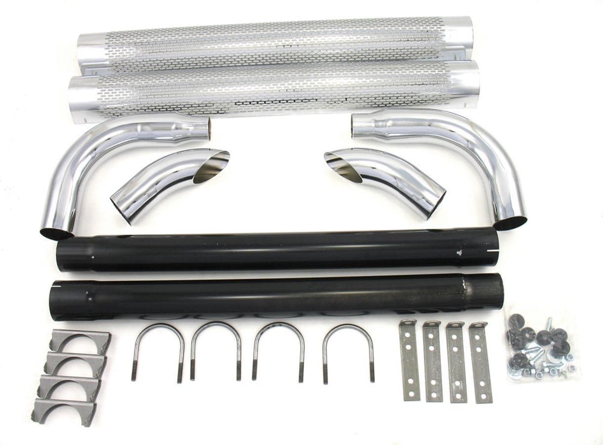 Patriot Exhaust Chrome Side Pipes - 80in