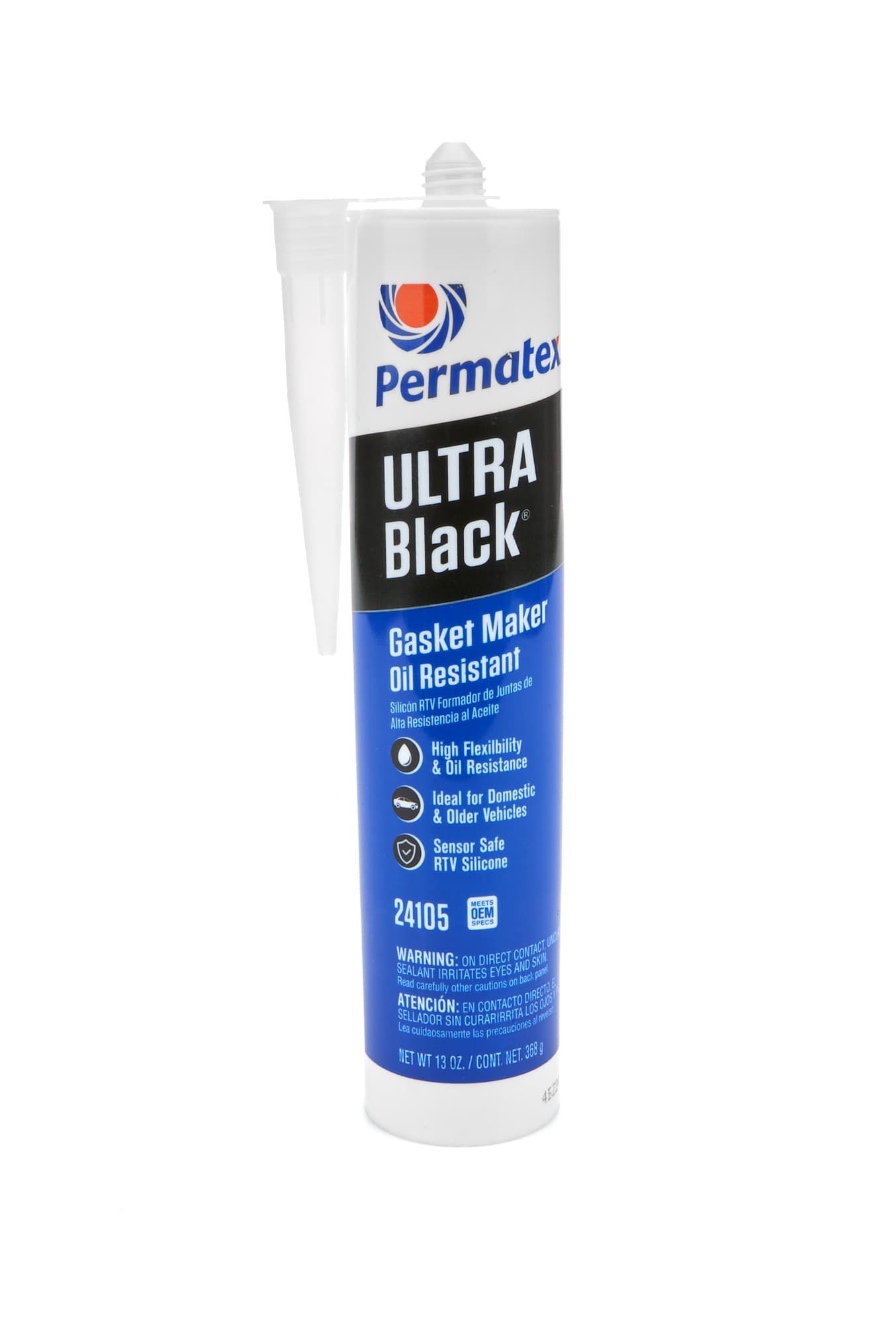 Permatex ULTRA BLACK RTV SILICONE GASKET MAKER HIGH FLEX/OIL RESISTANT 13OZ CARTRIDG