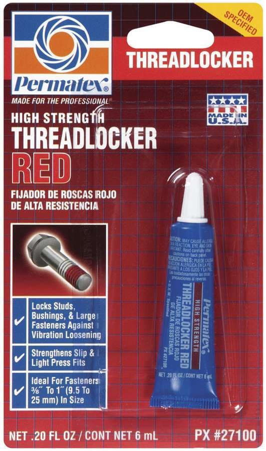 Permatex HIGH STRENGTH THREADLOCKER RED 6M